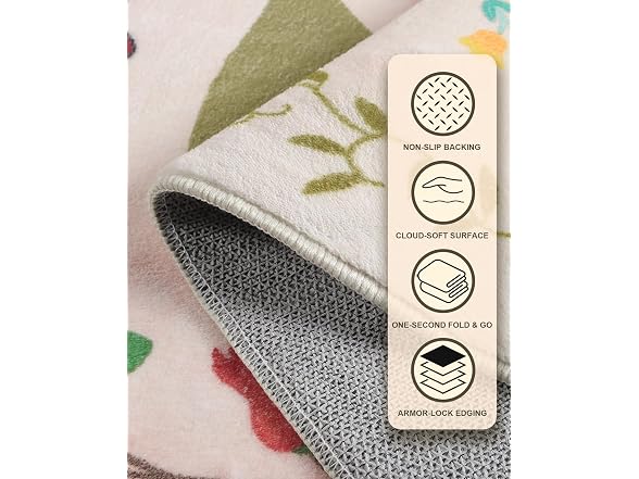 Boho Washable Area Rug 4x6