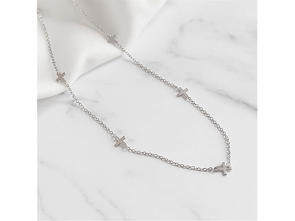 SUGARKITTEN Cross Necklace Silver 17''