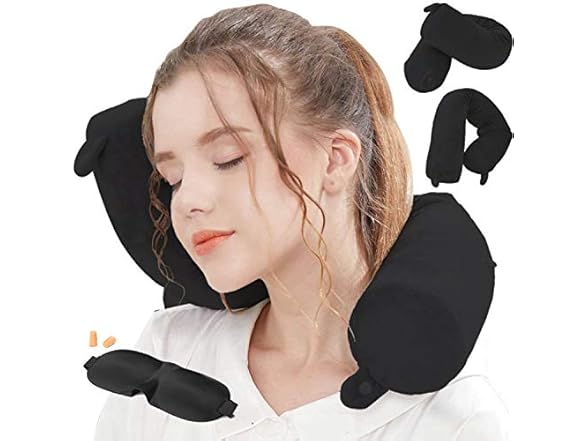 Lucear Twist Memory Foam Travel Pillow