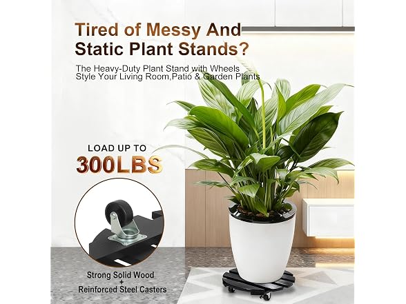 IBGUC 2 Pack Plant Caddy with Wheels