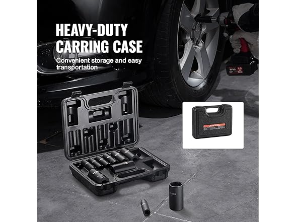 VEVOR 3/8" Drive 11 Piece Deep Socket Set