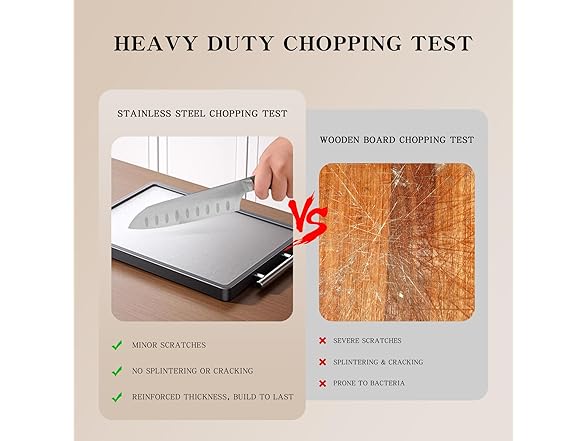 Stainless Steel Cutting Board (16”×12”)