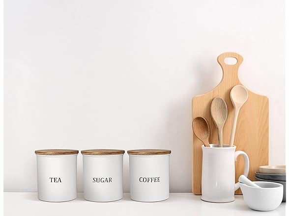 Homebia Designs Coffee Sugar Tea Canister