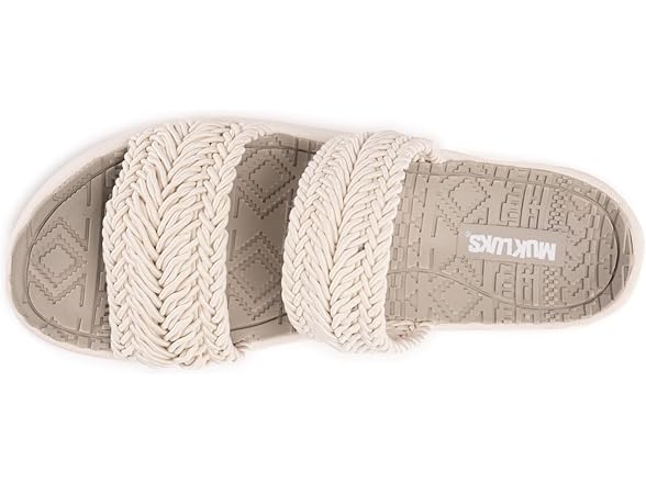 MUK LUKS Women's Stella Sandal, Neutral 9