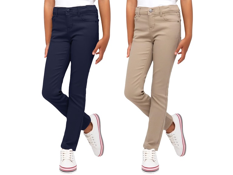 2PK Girls Stretch Pencil Uniform Pants