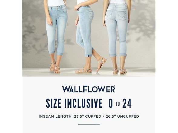 WallFlower Women (0) Sassy Crop High-Rise Plus