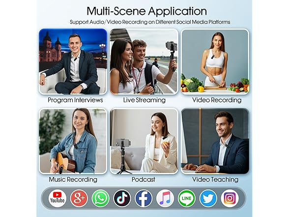 GARUTED Wireless Lavalier Microphone
