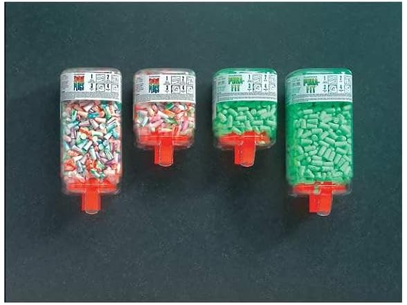 Tapered Foam Dispenser With Earplugs