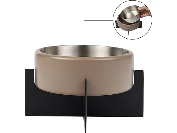 Intersecta Small/Medium Concrete and Stainless Steel Bowl