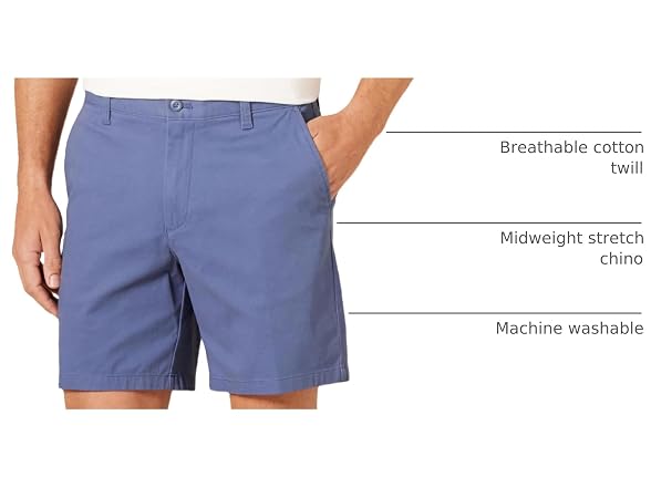 Amazon Essentials 7in Cotton Shorts Dark Blue (29)