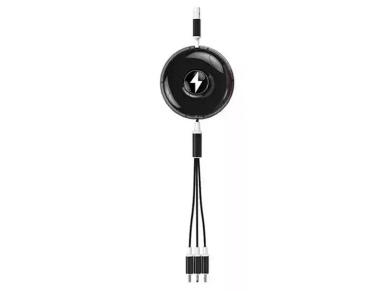 3P 3PX-3N1RETRACABLE-BLK 3N1 retractable Charging Cable