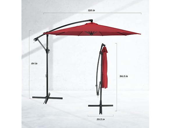Simple Deluxe 10ft Offset Umbrella - Gallery 2
