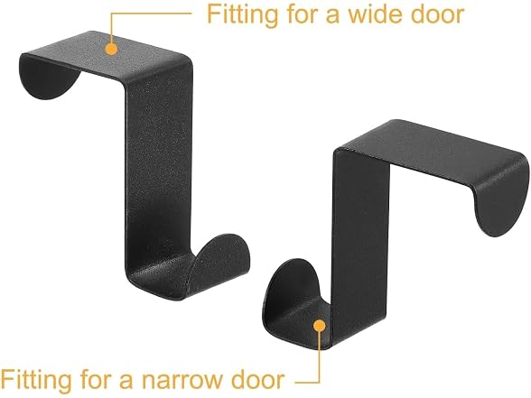 Athnevy Over The Door Hooks 2pk Black