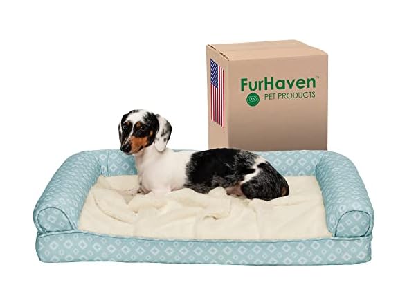 Furhaven Cooling Gel Dog Bed for Medium Small Dogs