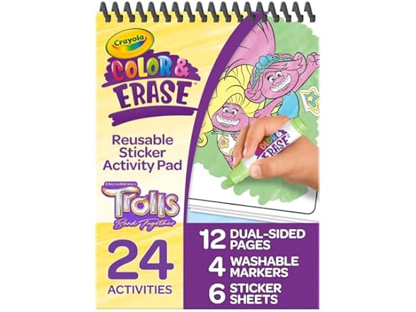 Crayola Trolls Color & Erase Activity Pad