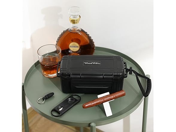 WoodElric Travel Cigar Humidor Box Case