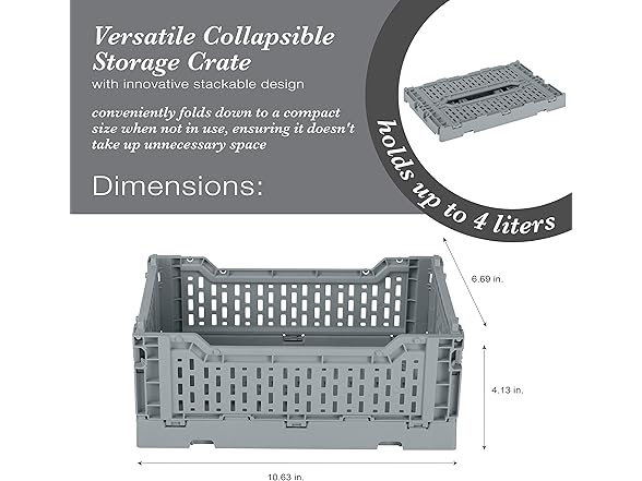 Simplify 4LT Collapsible Storage Crate