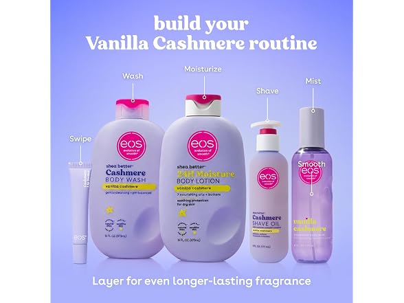eos Vanilla Cashmere Plumping Peptides and Shea