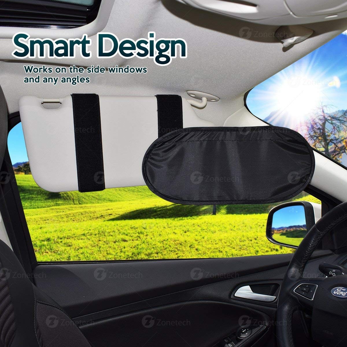 Zone Tech Car Visor Extender Sun Blocker - Gallery 11