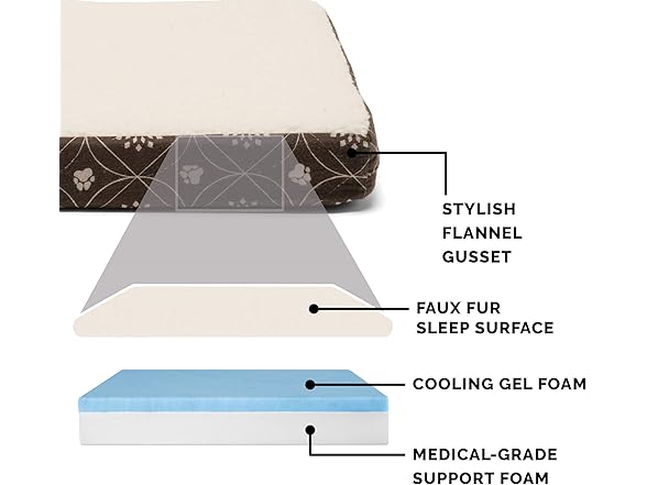 Furhaven Cooling Gel Bed for Small Dogs
