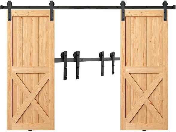 8FT Sliding Barn Door Hardware Kit, 330LBS Heavy