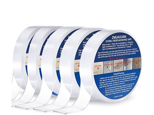 ZMUAXUAN Nano Tape, 9.85ft 5-Pack