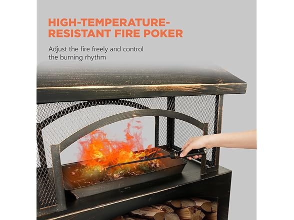 Red Mountain Valley 37" Fire Pits with Wood Storage