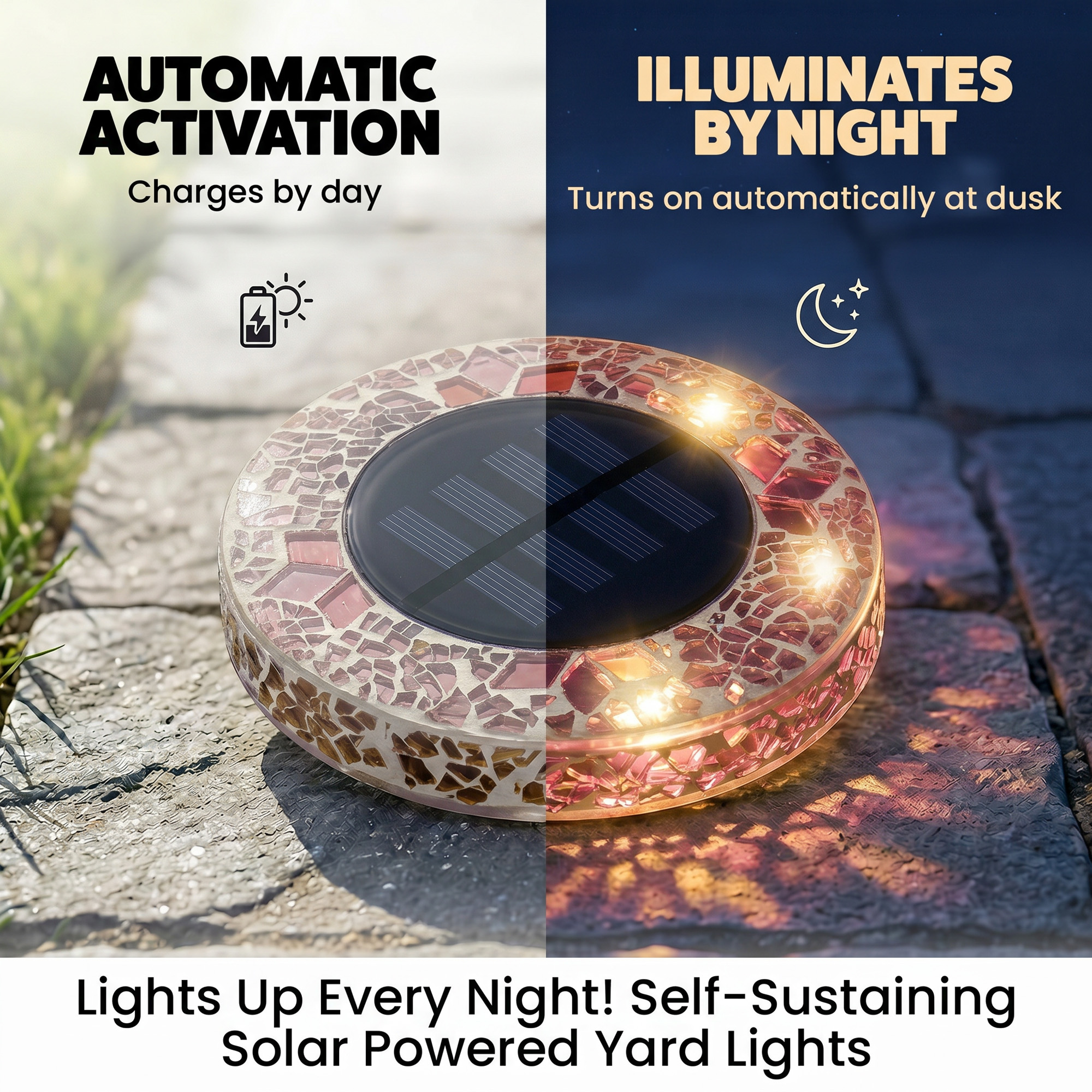 4Pack Mosaic Disk Light - Gallery 34