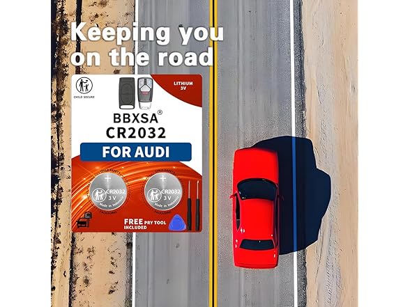 BBXSA Key Fob Replacement Batteries for Audi (