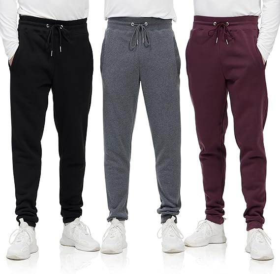 (3Pk) Men's Fleece Lined Joggers (S-3XL) - Gallery 20