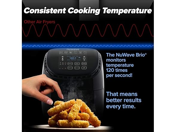 NuWave Brio 3qt Air Fryer Renewed