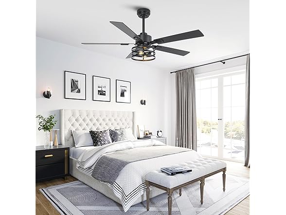 Parrot Uncle 52 Inch Rustic Ceiling Fan