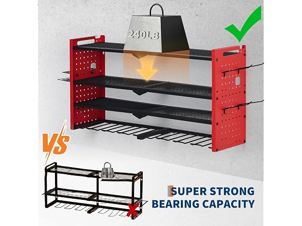 Takywep Heavy Duty Power Tool Organizer Wall Mount – 4-Layer
