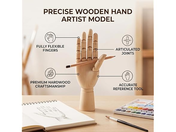 Wooden Hand Model, Mannequin Hand Flexible