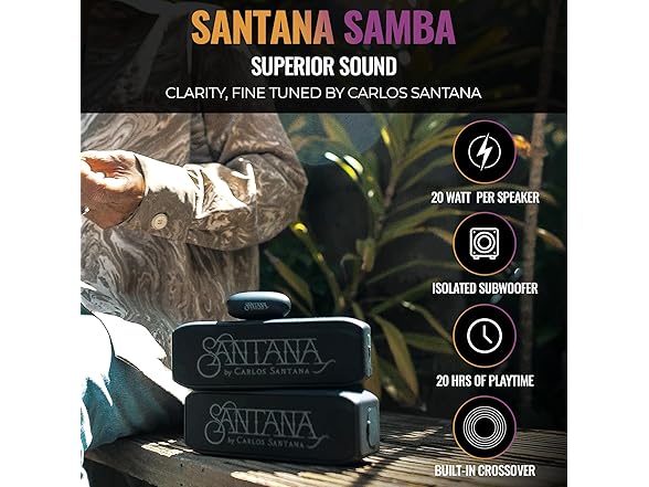 CARLOS SANTANA Samba 40W Bluetooth Speaker