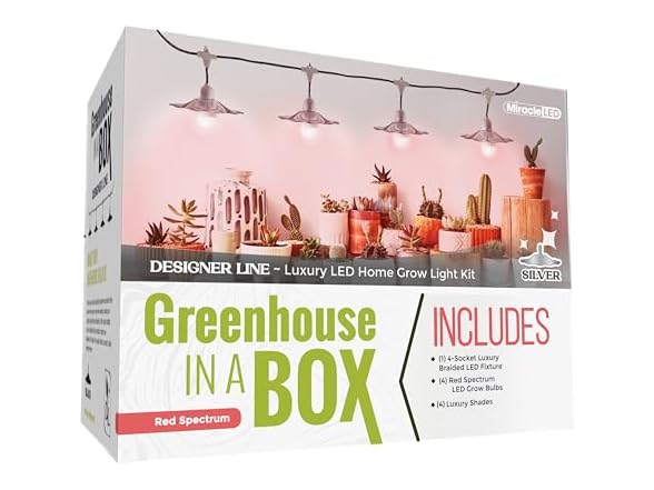 Grow Light 4-Socket Silver Red 4KK