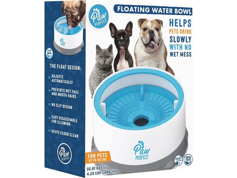 PAW PERFECT NB-8580 1-Pack Multi-PK Pet Floating Water Bowl 