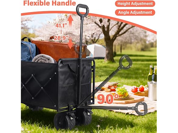 Collapsible Wagon Cart with All-Terrain Wheels