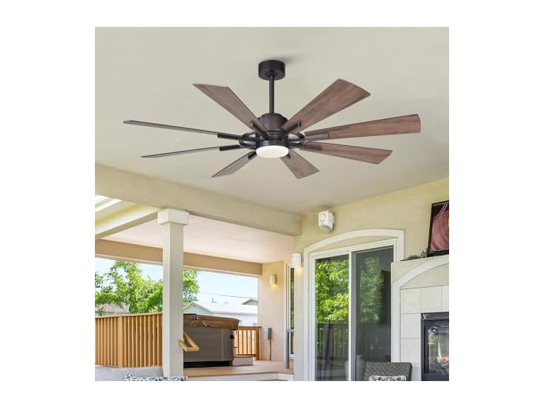 Parrot Uncle 821711-PU 60" Ceiling Fan w/Light