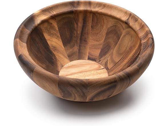 Ironwood Large Salinas Salad Bowl Set, Acacia Wood