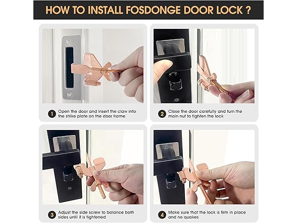 Fosdonge Heavy-Duty Portable Door Lock