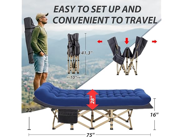 Candockway Folding Camping Cot Mattress