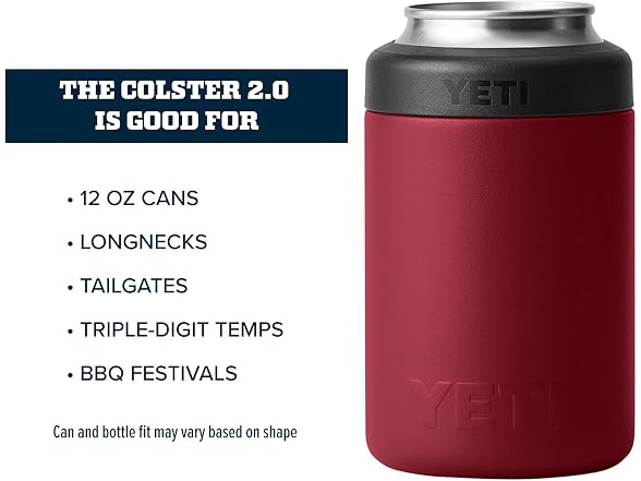 YETI Rambler 12oz Colster Can Insulator, Harvest Red