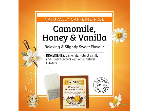 Twinings Camomile Honey Vanilla 6 Boxes 120 Bags