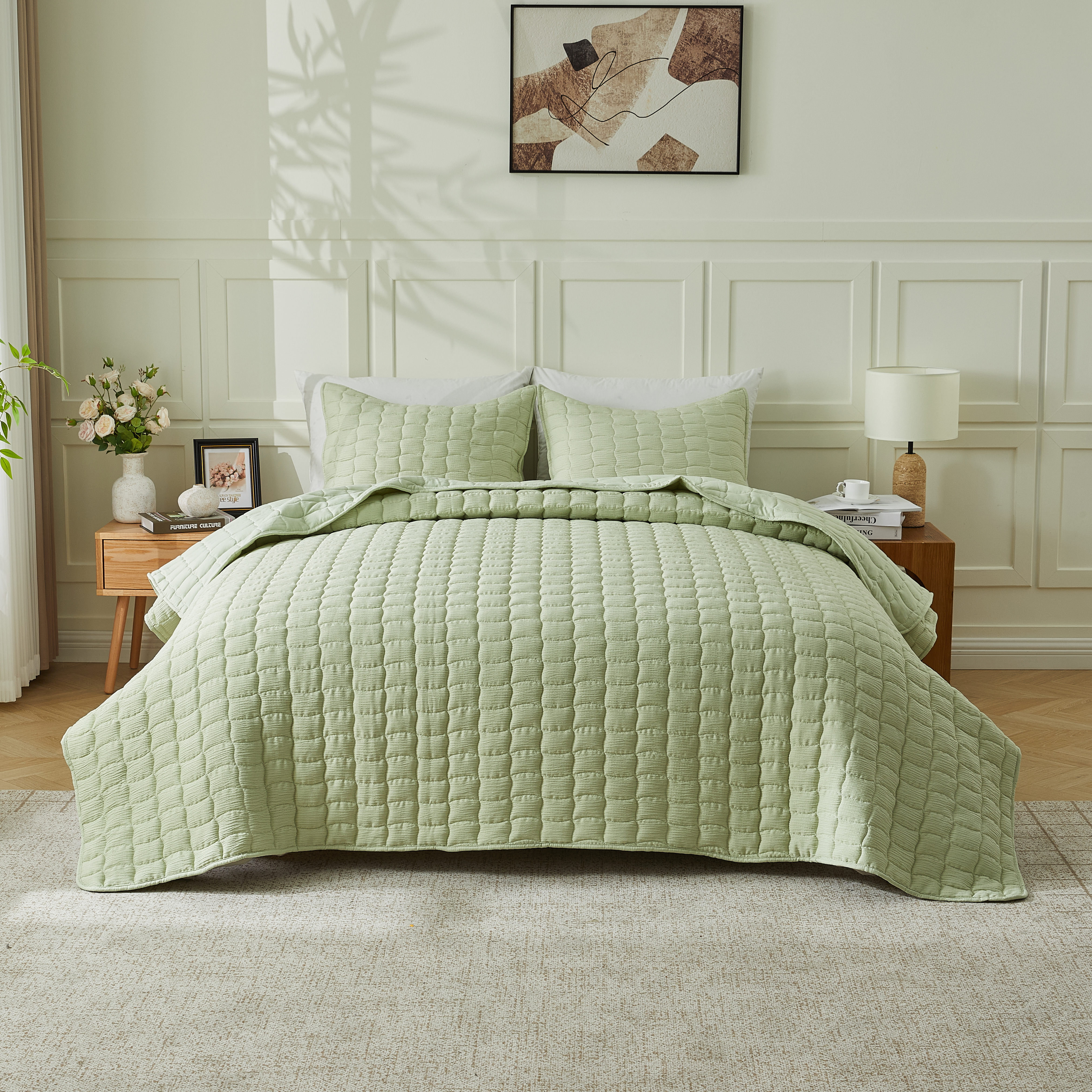 Dawson 3 Piece Textured Quilt Set - Gallery 15