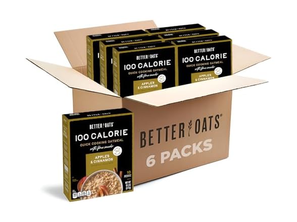 6PK Better Oats Apples and Cinnamon Oatmeal