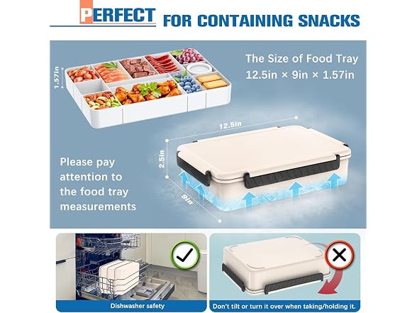 TENDWARE LIFE Tray: Chilled Portable Snackle Box Container