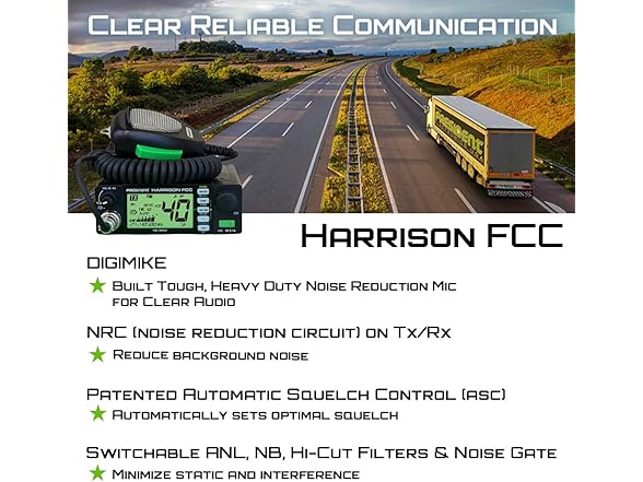 President Harrison FCC AM/FM Mobile CB R