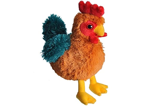 Wild Republic Rooster,  Hug’Ems 7" Plush Toy