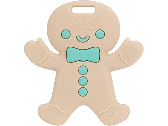 Nuby All Silicone Holiday Tree & Gingerbread Man Cookie Teether